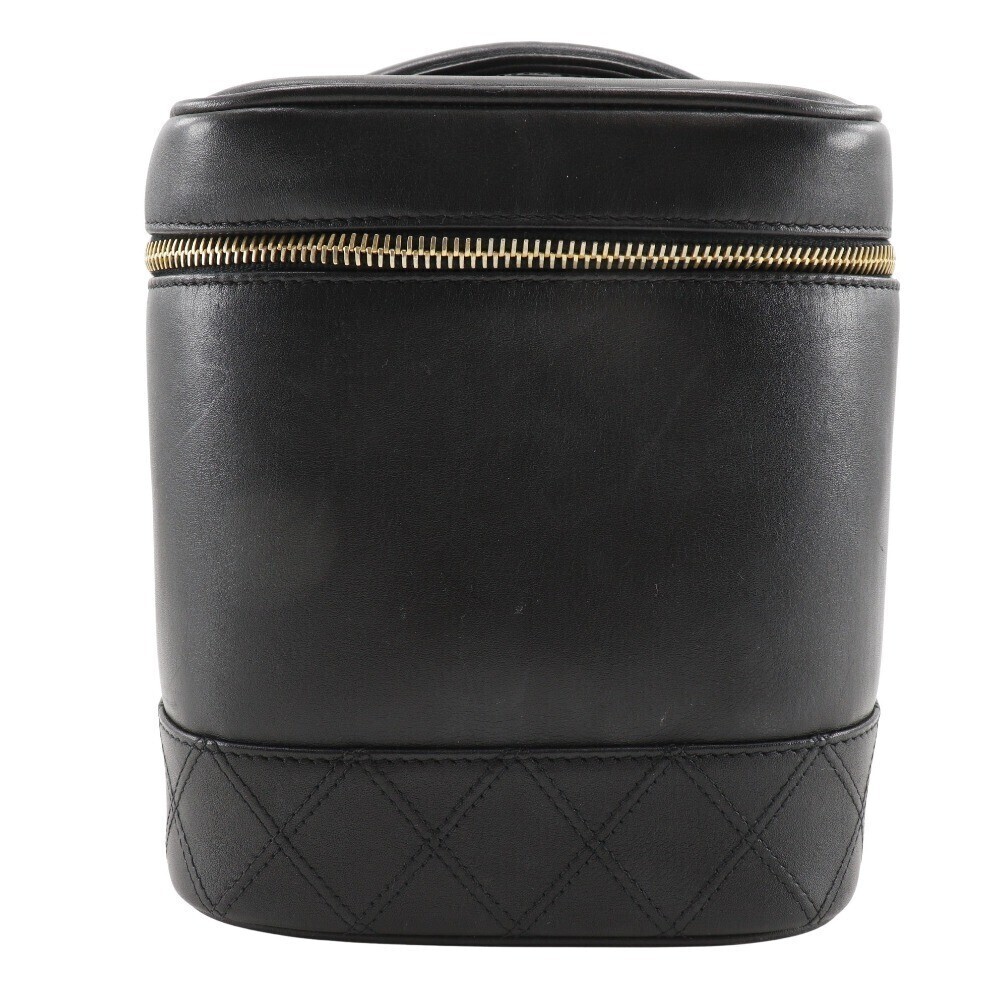 Chanel Vintage Cosmetic Case Leather Tall